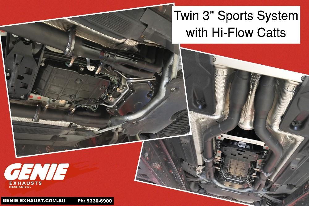 Genie-Exhaust-Fabrication-System-Exhaust-3 inch-Custom-Sports-Performance-Twin-Hiflow-Catalytic-Converters