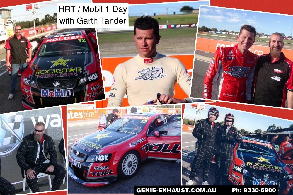 Genie-Exhaust-at-play-HRT-Day-Garth-Tander-Holden-racing-Team-V8-Supercars